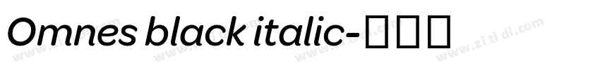 Omnes black italic字体转换